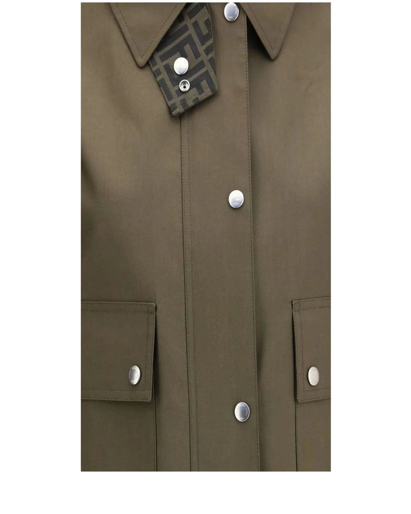 Fendi Trucker Jacket in beige, Polyester — view 3