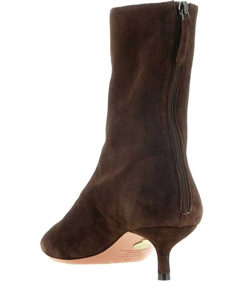 Aquazzura Ankle Boots in brown, Kid Leather — view 3