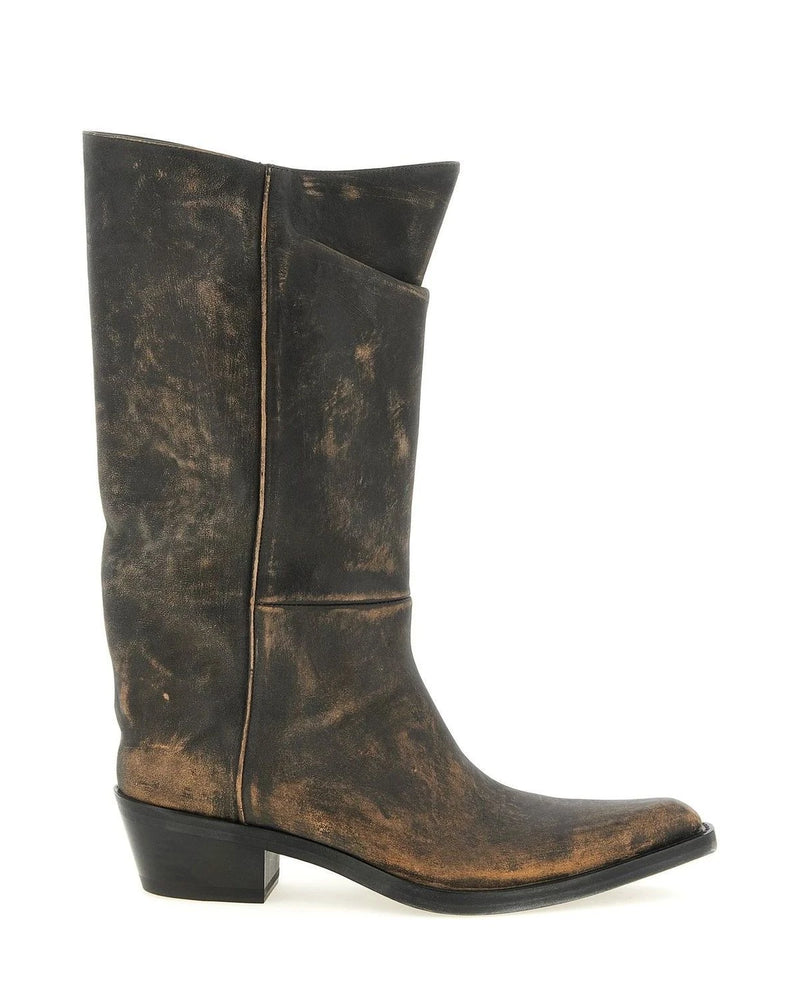 Khaite Chelsea Boots in brown, Calfskin Leather