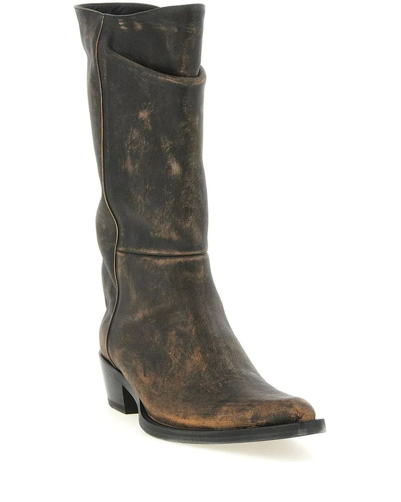 Khaite Chelsea Boots in brown, Calfskin Leather — view 2