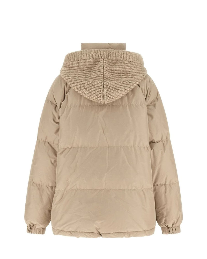 Brunello Cucinelli Puffer Jacket in beige, Cotton — view 3
