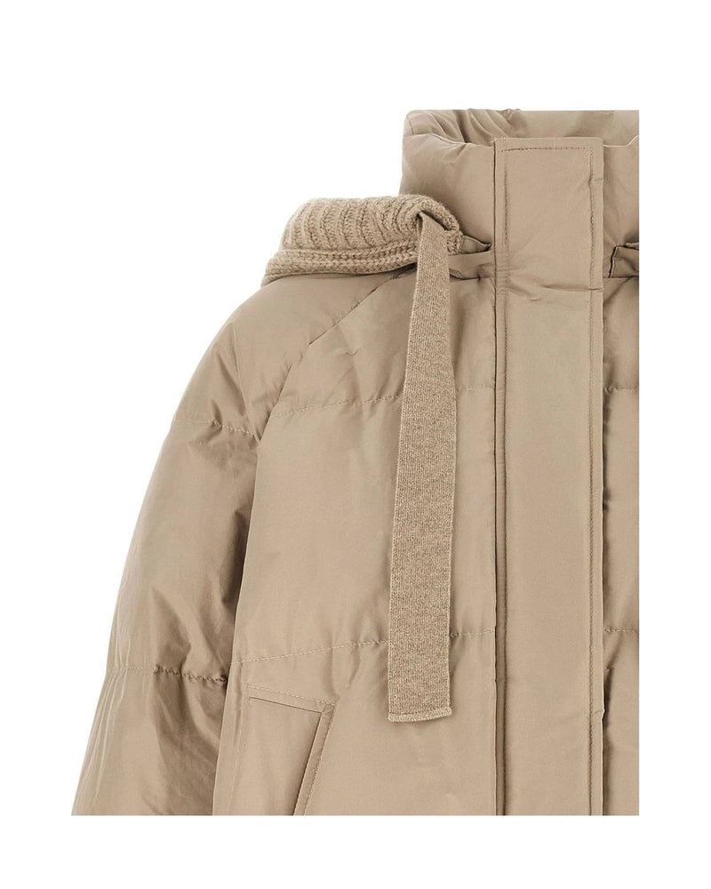 Brunello Cucinelli Puffer Jacket in beige, Cotton — view 4