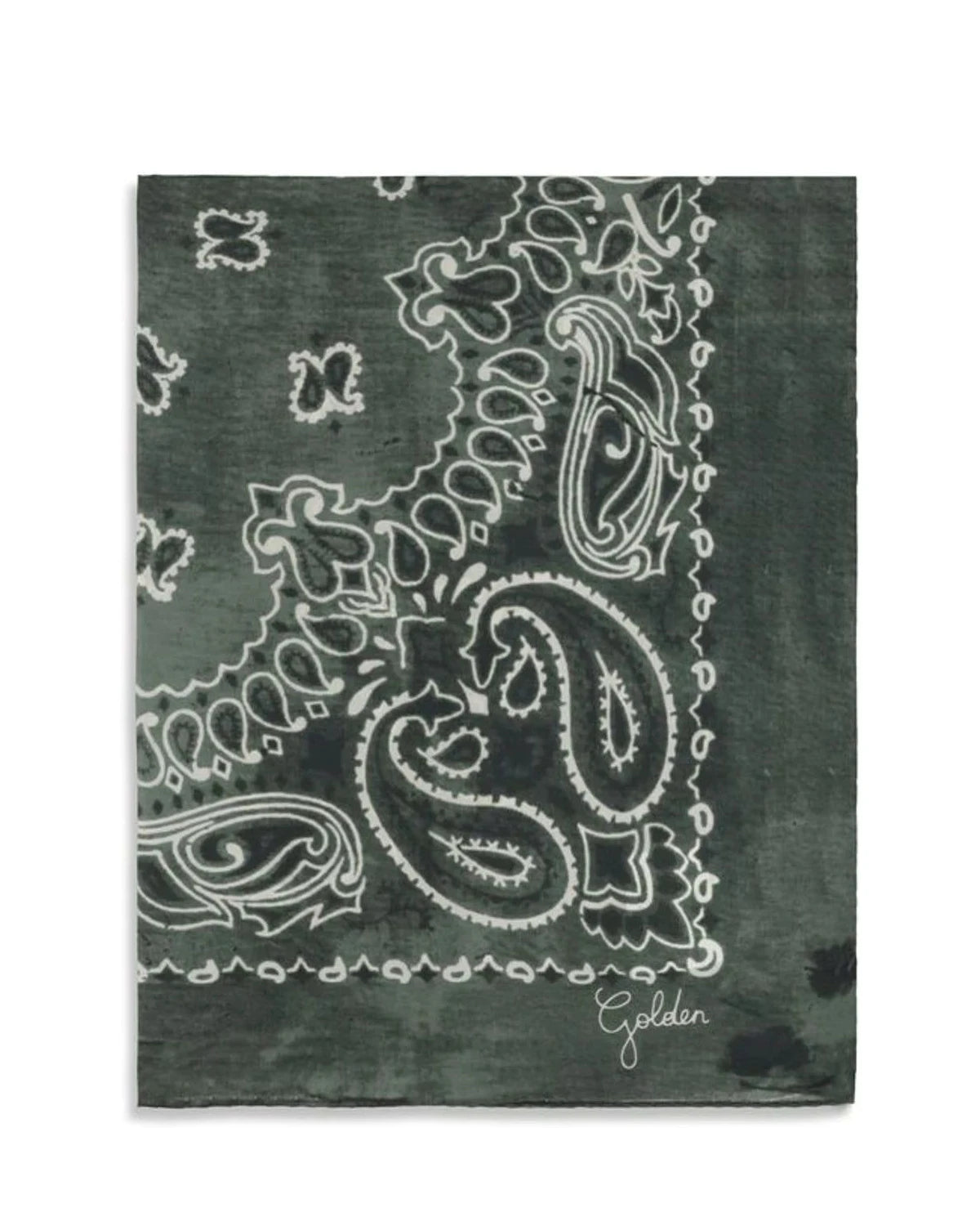 Golden Goose Green Silk Scarf