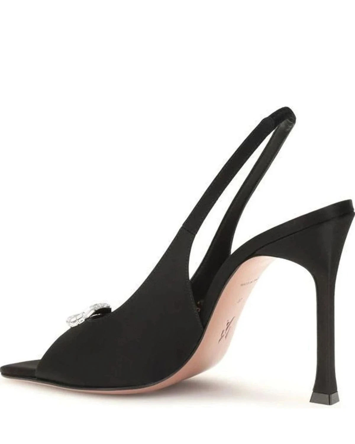 Amina Muaddi Sandals in black, Silk Satin — view 3