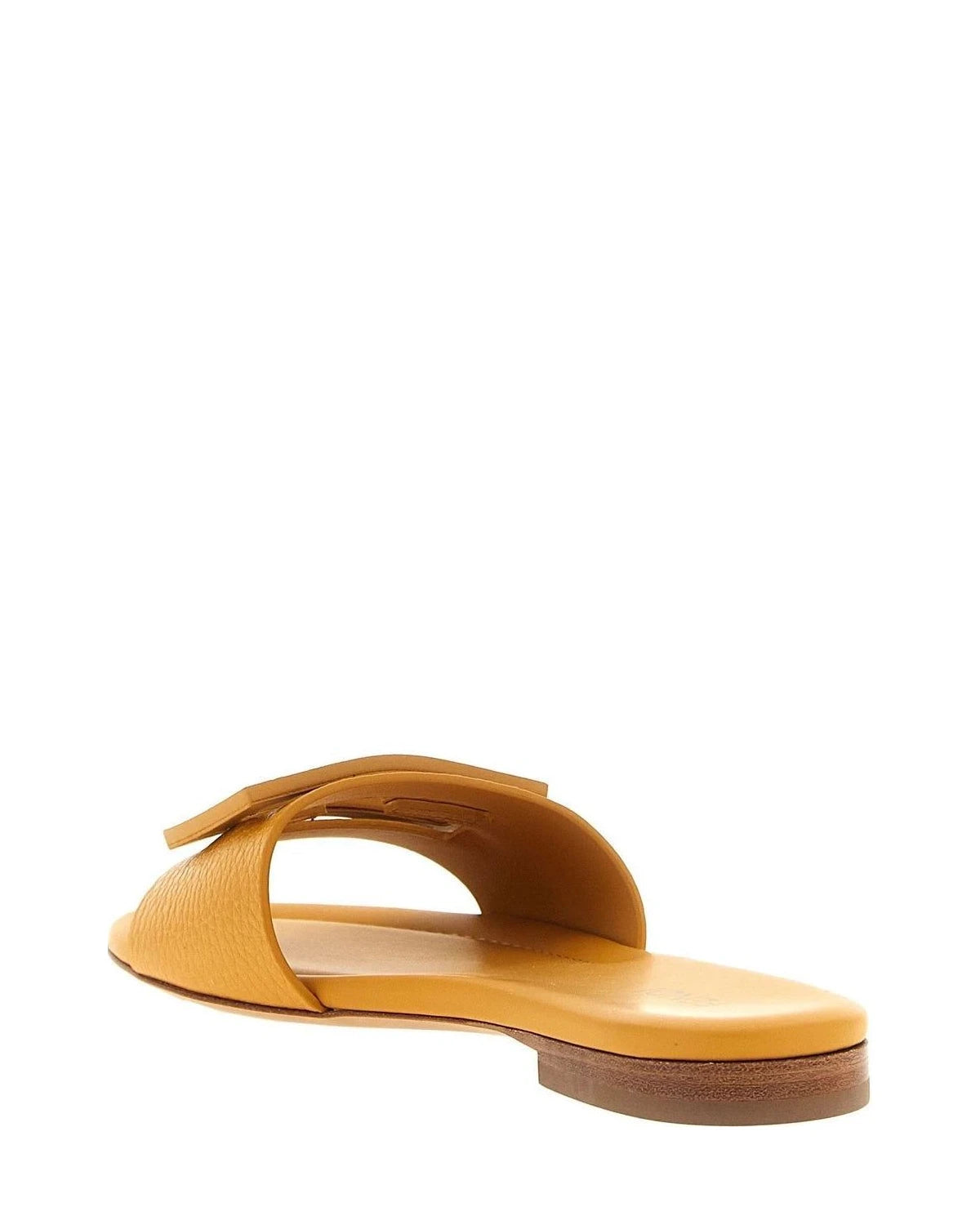 Fendi Slides in yellow, Calfskin Leather — view 3