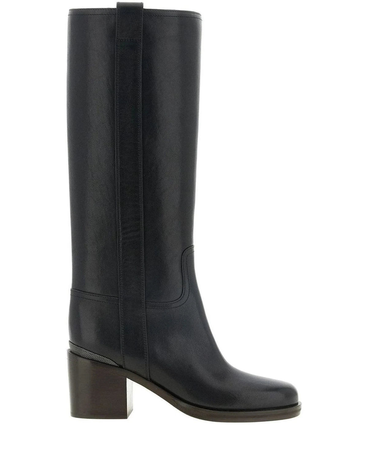 Brunello Cucinelli Black Knee High Boots