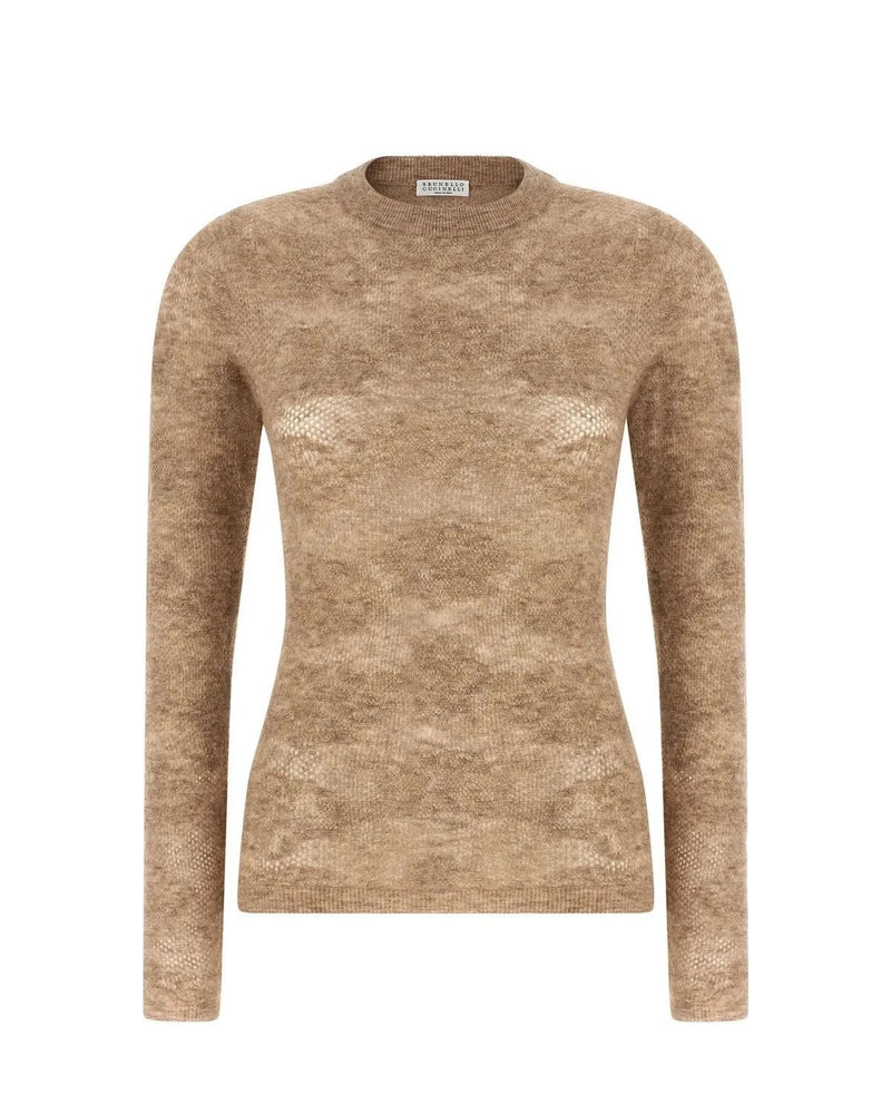 Brunello Cucinelli Sweater in beige, Silk