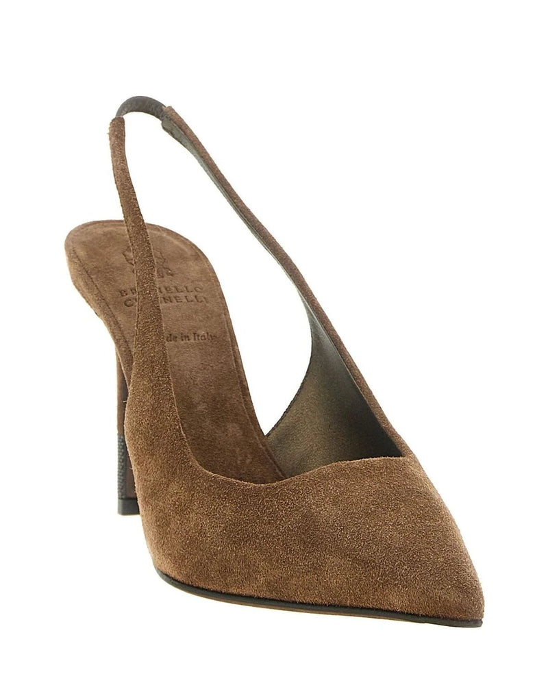Brunello Cucinelli Pumps in brown, Calfskin Leather — view 2