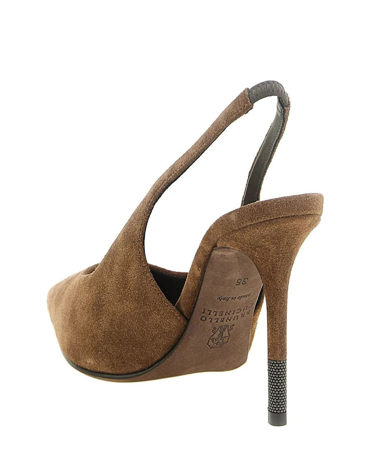 Brunello Cucinelli Pumps in brown, Calfskin Leather — view 3