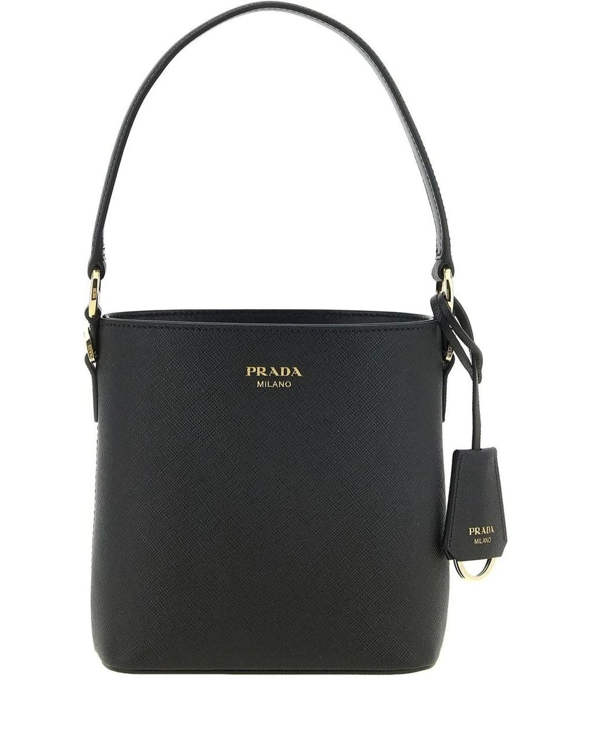 Prada Bucket Bag in black, Calfskin Leather