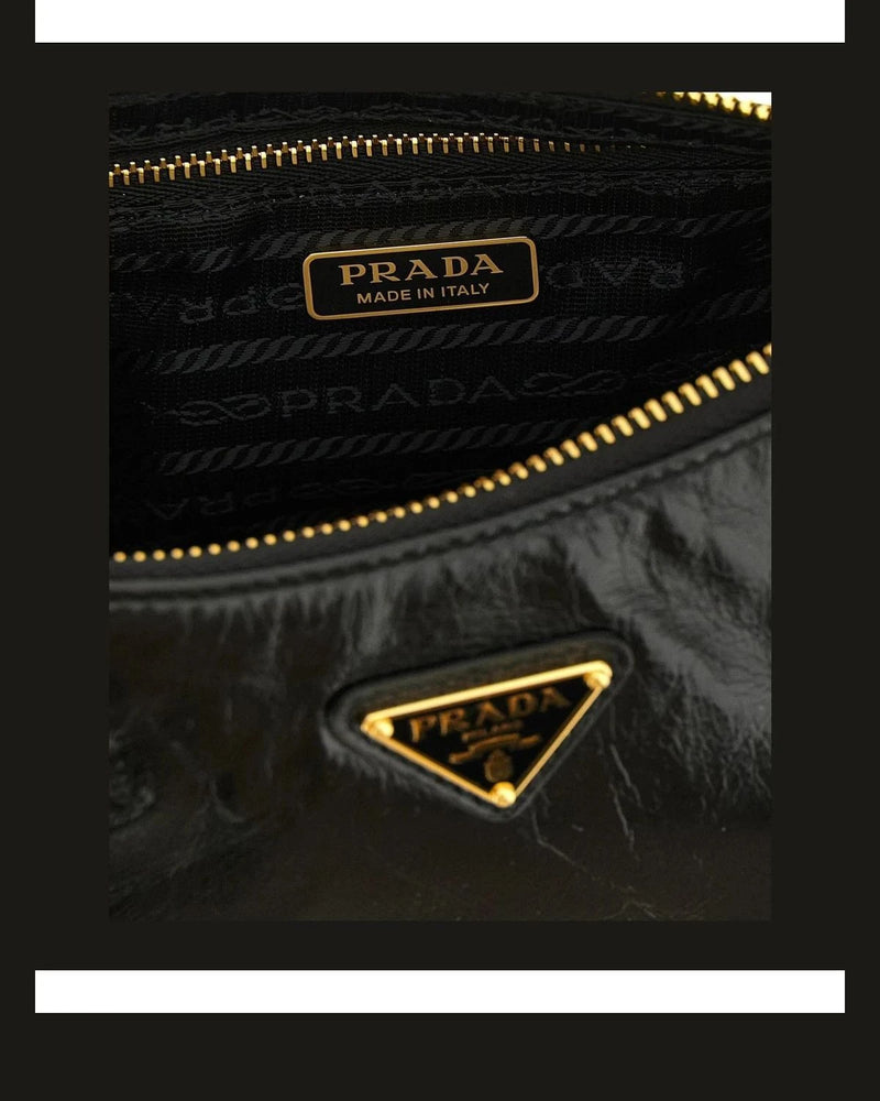 Prada Shoulder Bag in black, Calfskin Leather — view 4