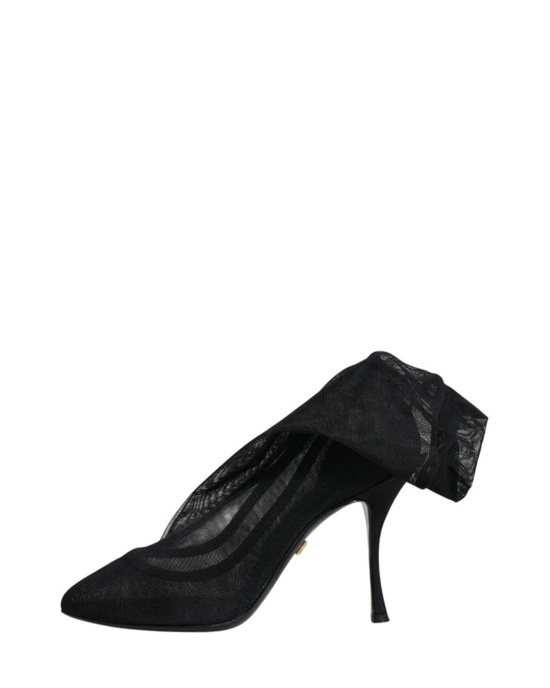 Dolce & Gabbana Boots in black, Silk — view 6