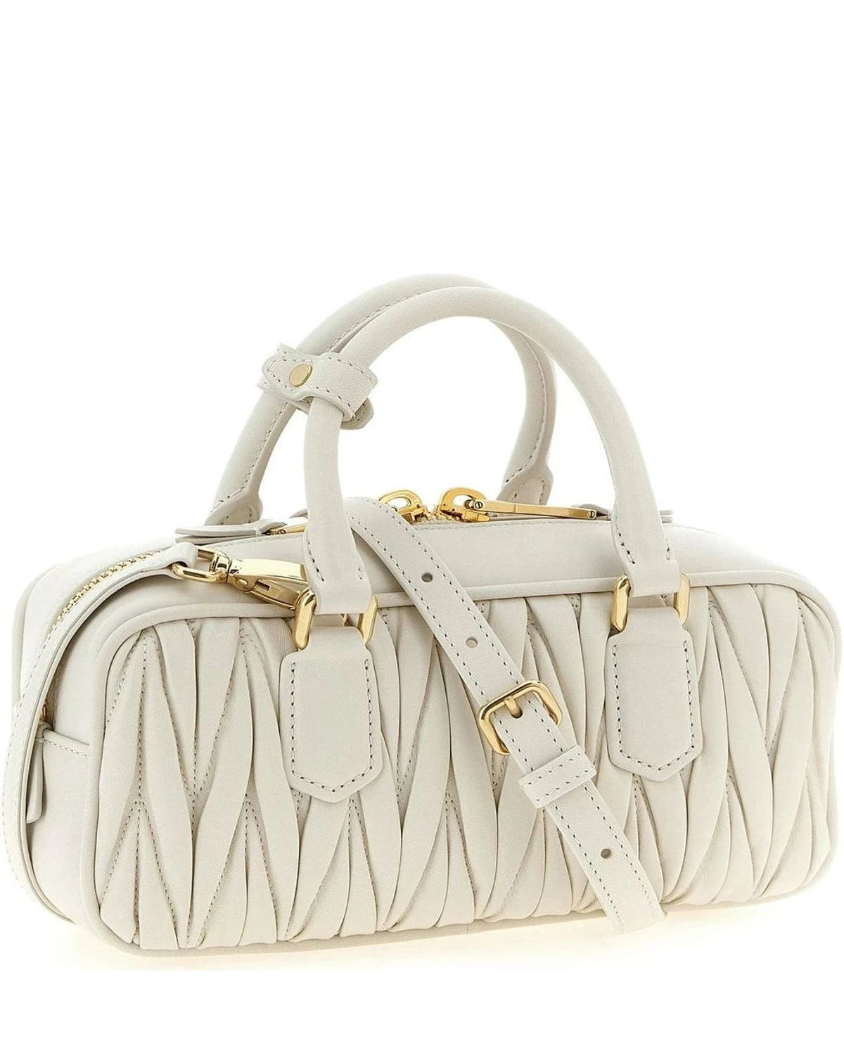 Miu Miu Satchel Bag in white, Leather — view 2