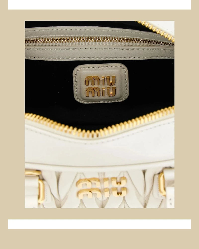 Miu Miu Satchel Bag in white, Leather — view 4