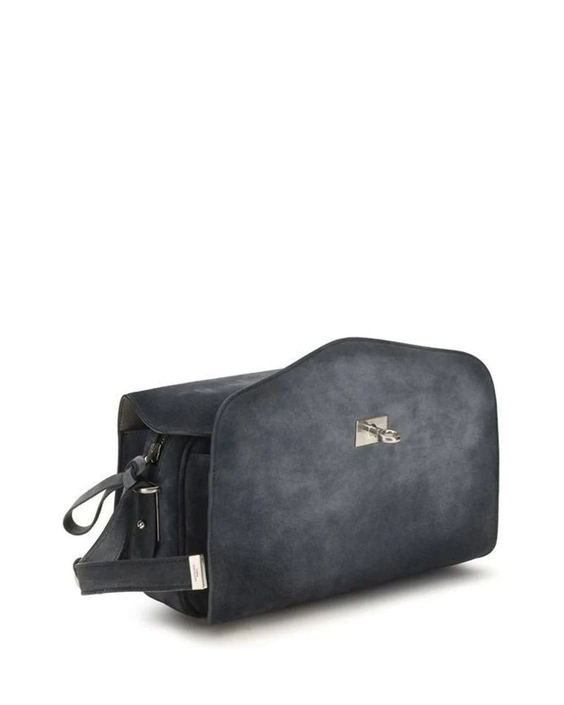 Balenciaga Cross Body Bag in blue, Suede — view 2