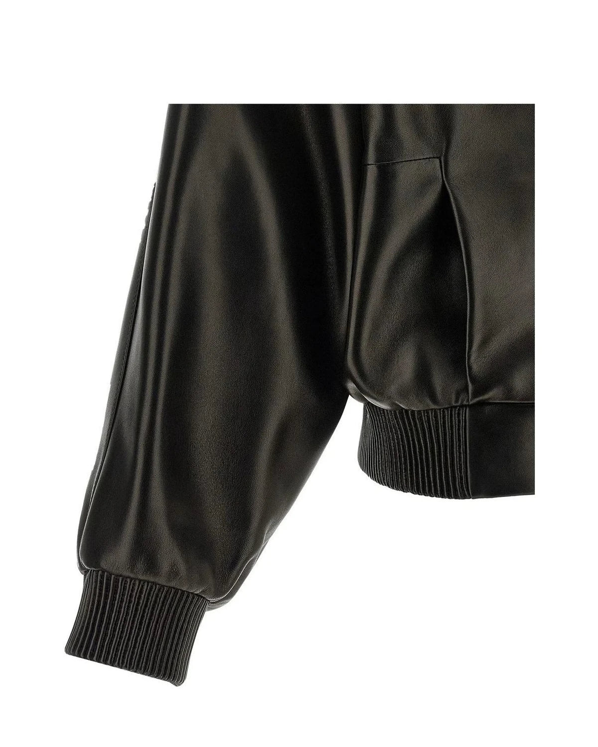 Khaite Bomber Jacket in black, Lamb Leather — view 4