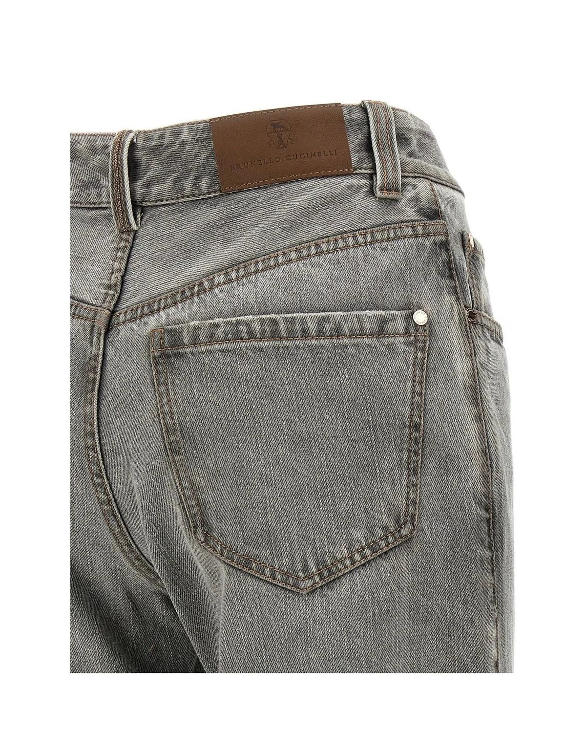 Brunello Cucinelli Jean in gray, Cotton — view 4