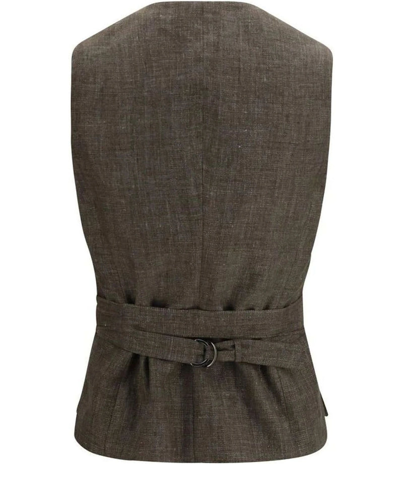 Brunello Cucinelli Blazer in brown, Linen — view 2
