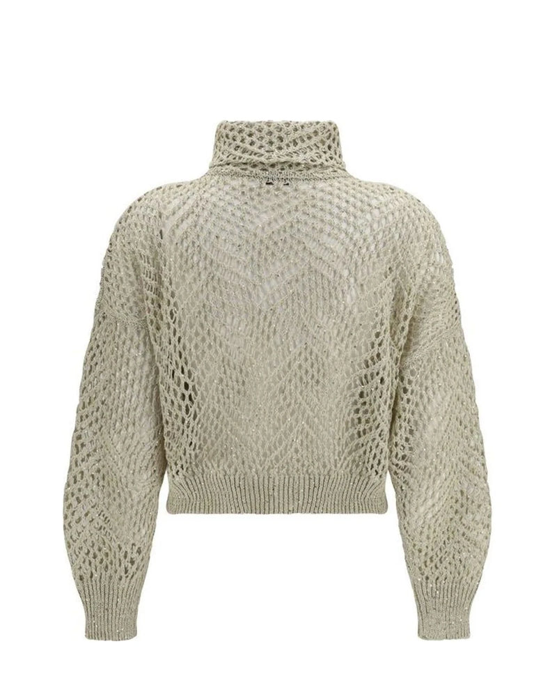 Brunello Cucinelli Sweater in beige, Linen — view 2