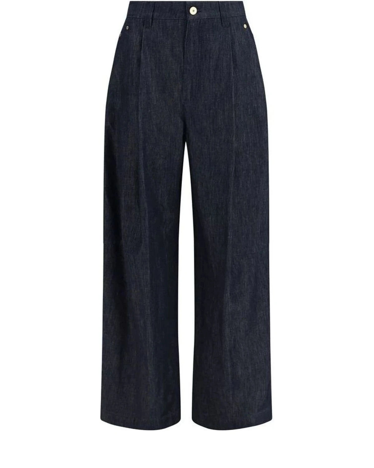 Brunello Cucinelli Palazzo Pant in blue, Cotton