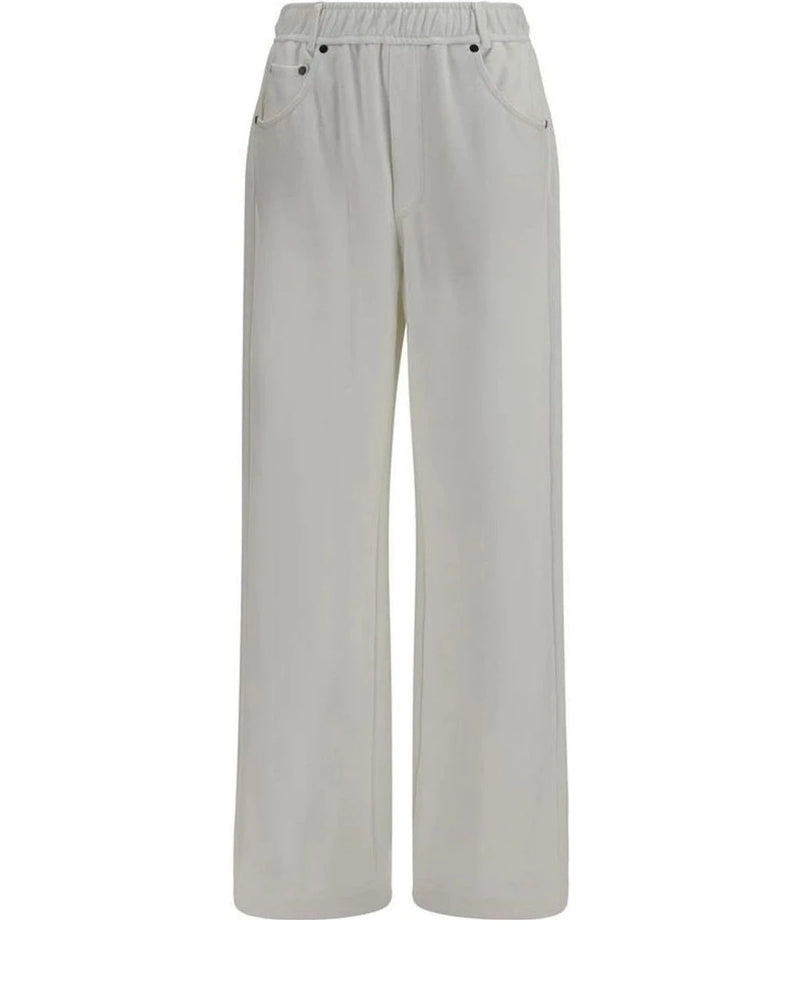Brunello Cucinelli Sweatpant in white, Cotton