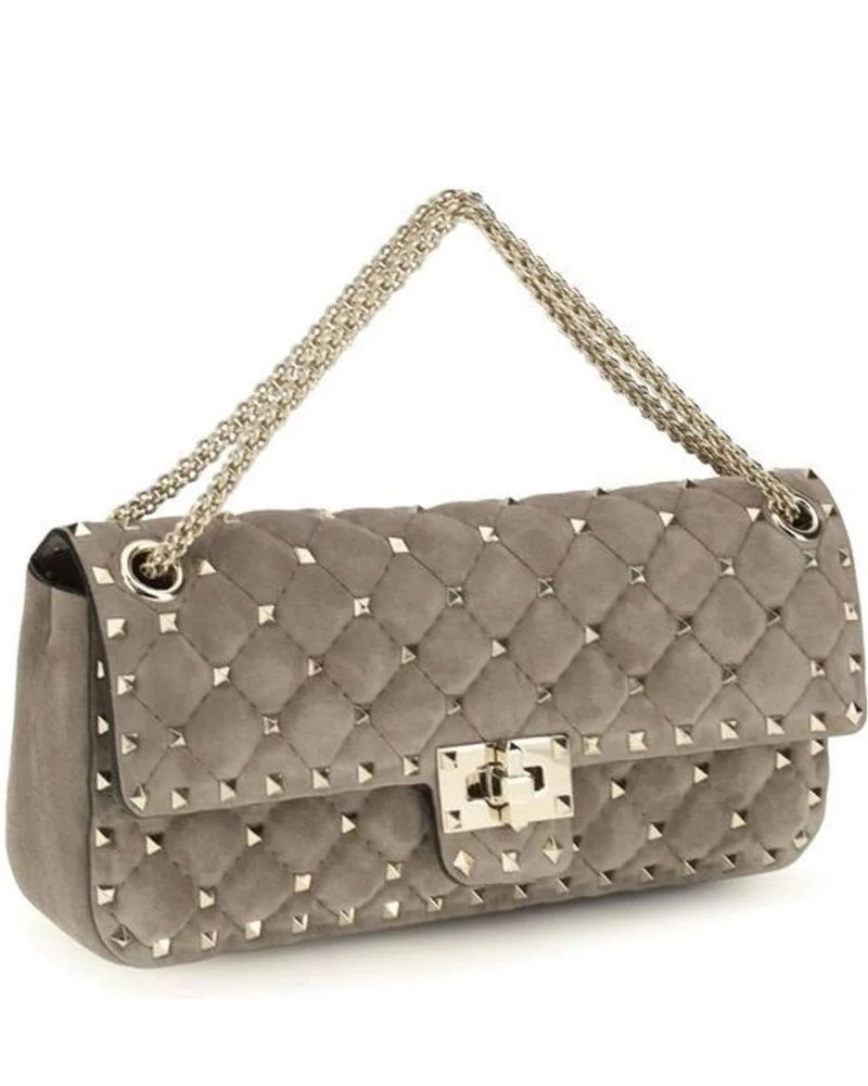 Valentino Garavani Shoulder Bag in gray, Suede — view 2