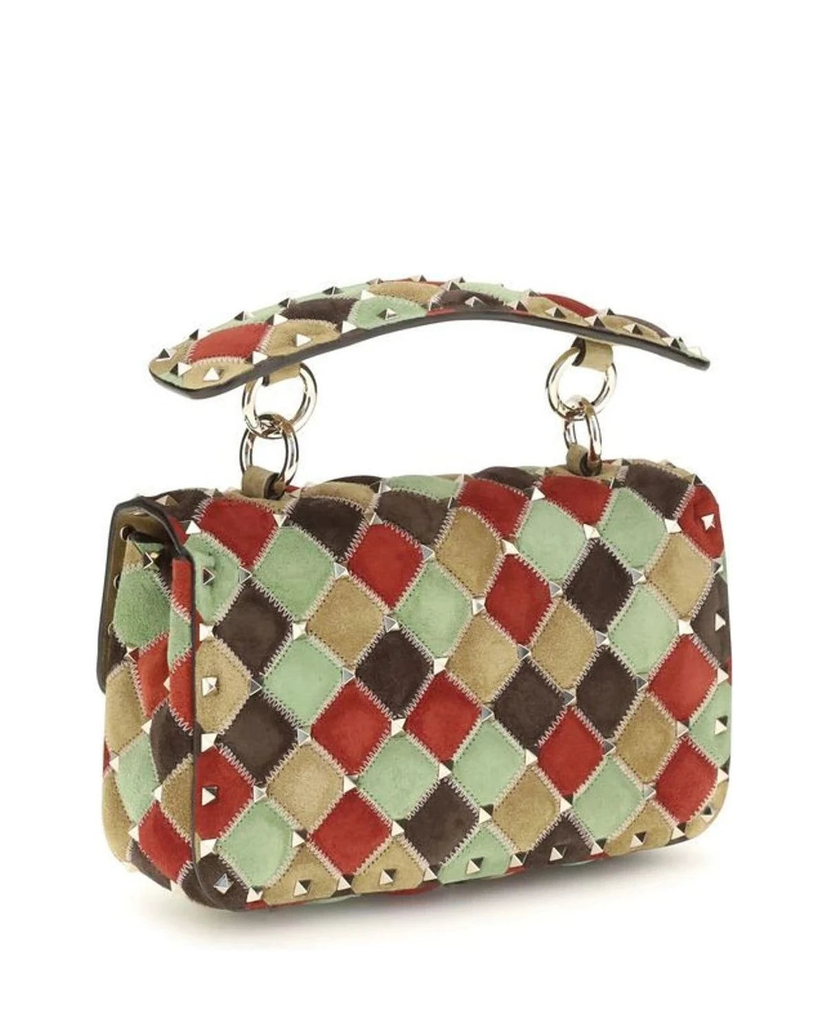 Valentino Garavani Satchel Bag in multicolor, Suede — view 3
