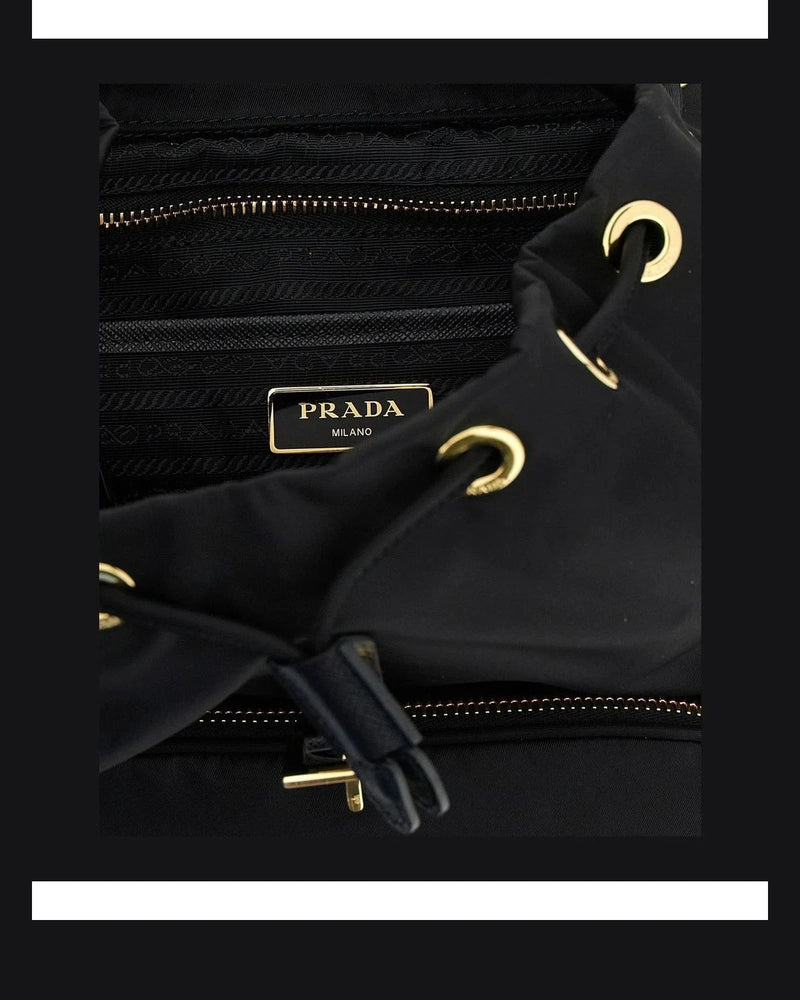 Prada School Backpack in black, Recycled Polyamide — view 4