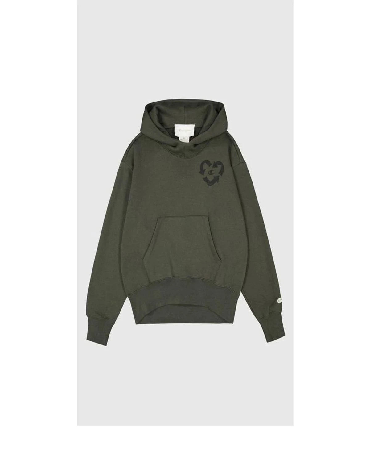 Champion Hoodie in green, Cotton — view 3