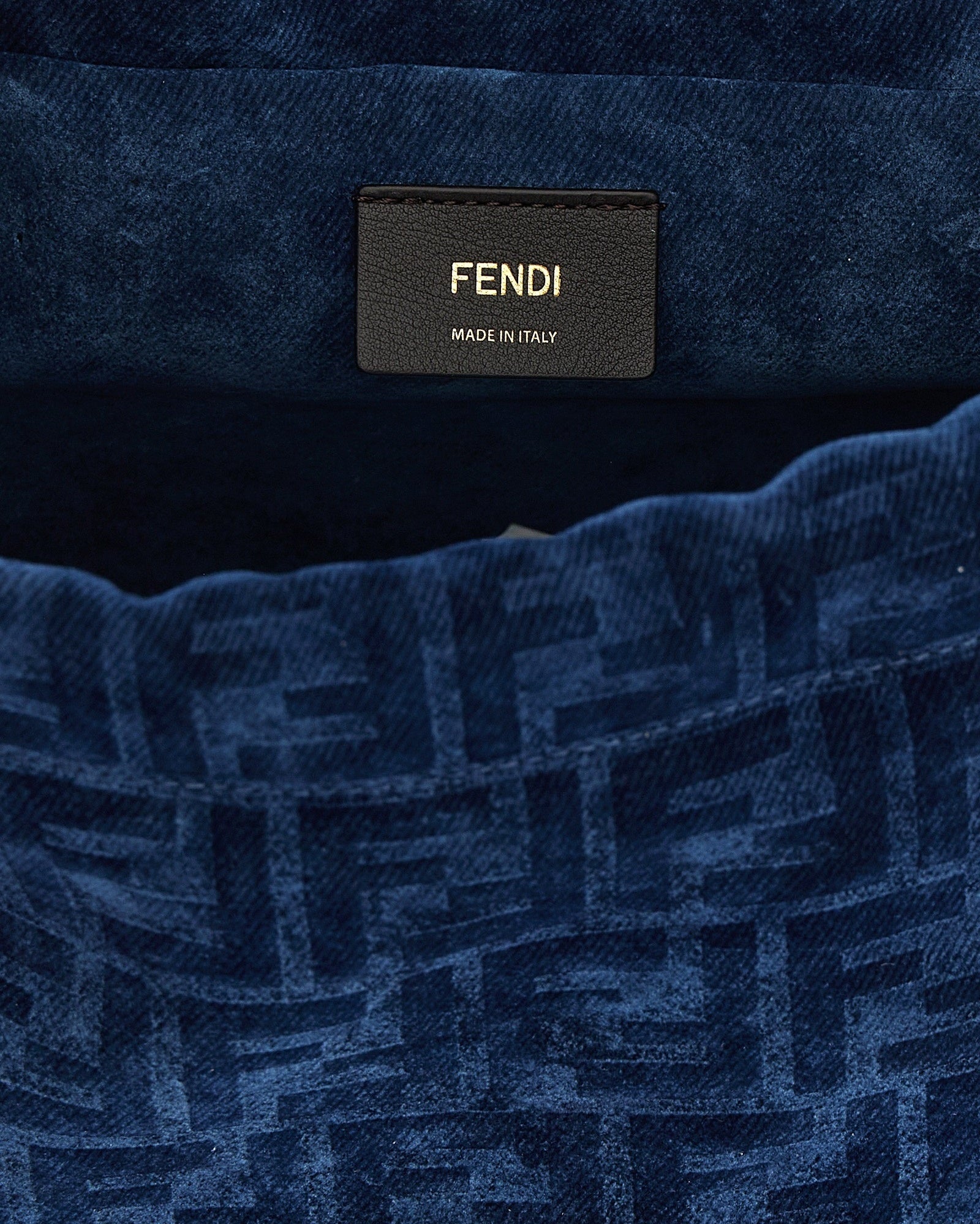 Fendi Denim Ff Flocked Backpack Glam Steals