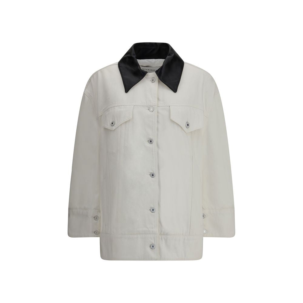 Givenchy Denim Parka with Leather Collar Glam Steals