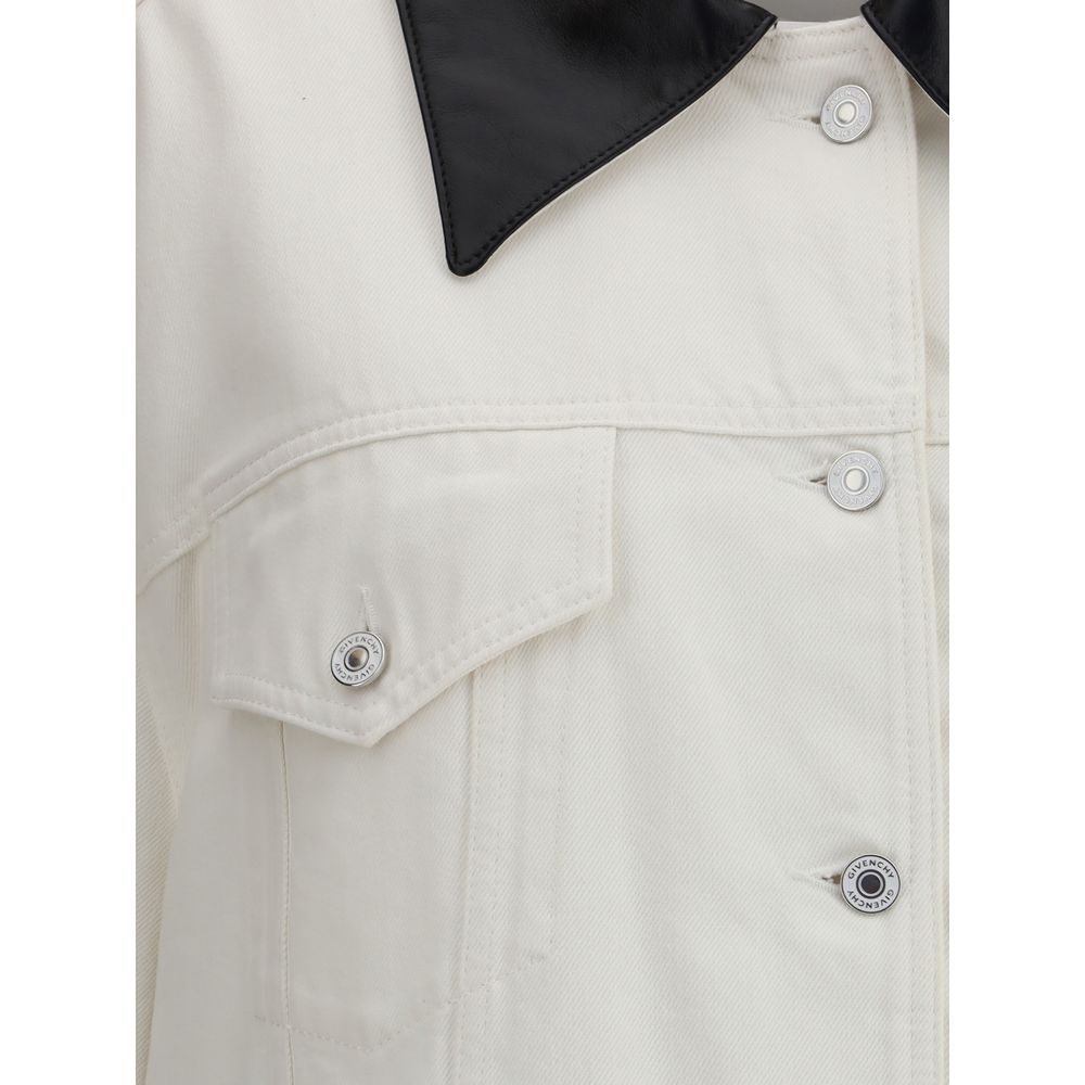 Givenchy Denim Parka with Leather Collar Glam Steals