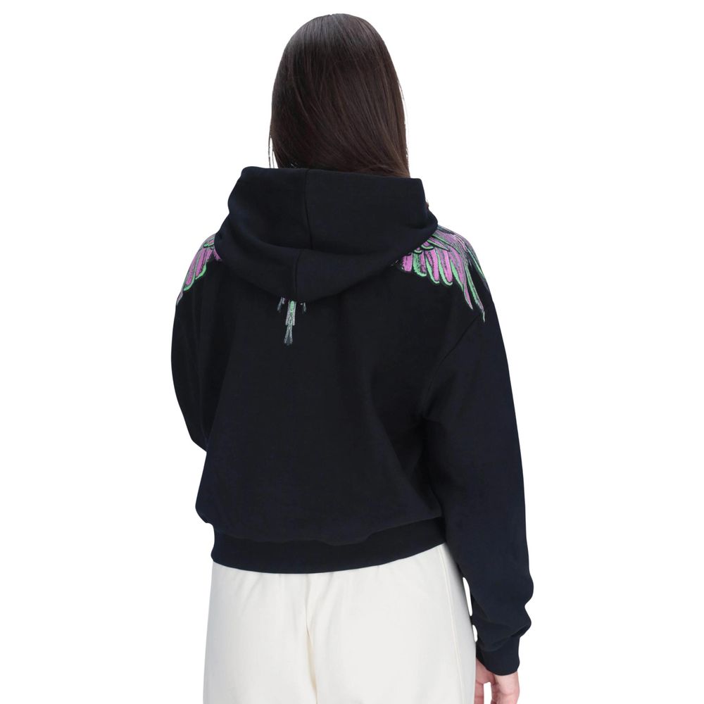 County of Milan Black Cotton Hoody Glam Steals