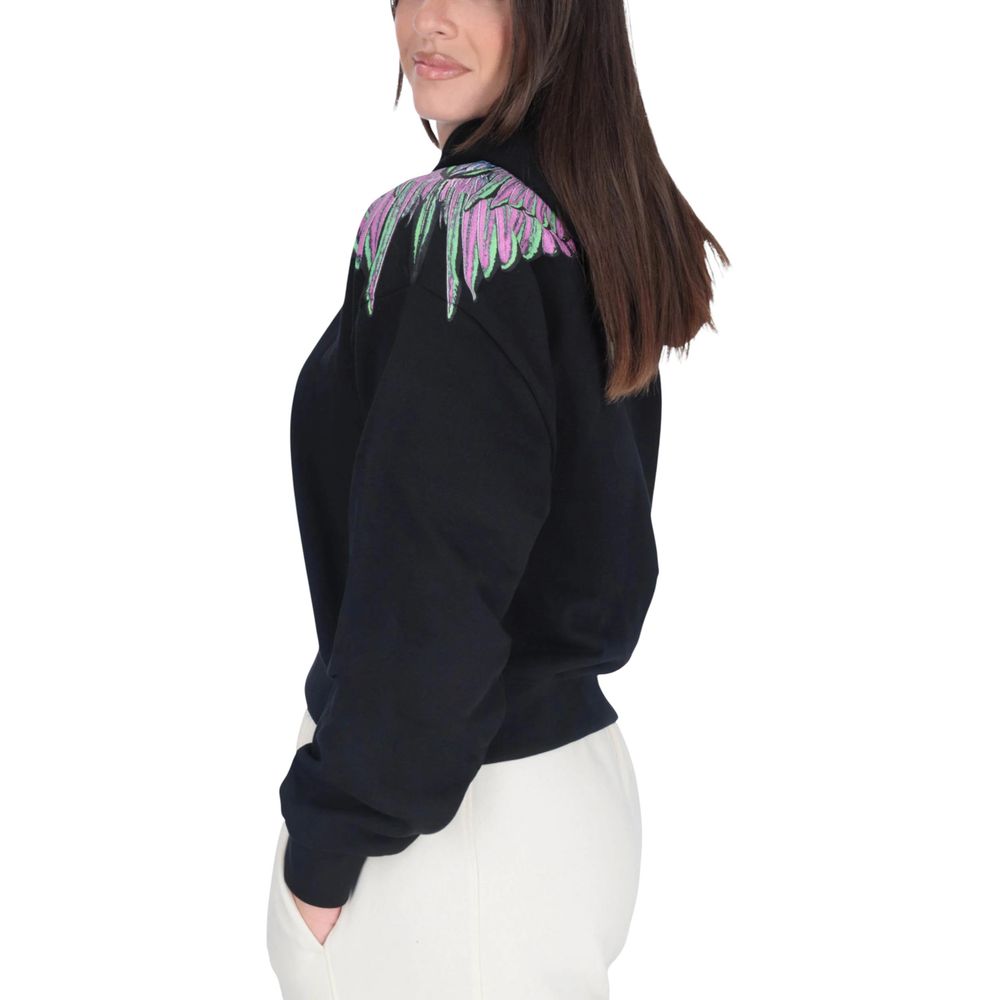 County of Milan Black Cotton Hoody Glam Steals