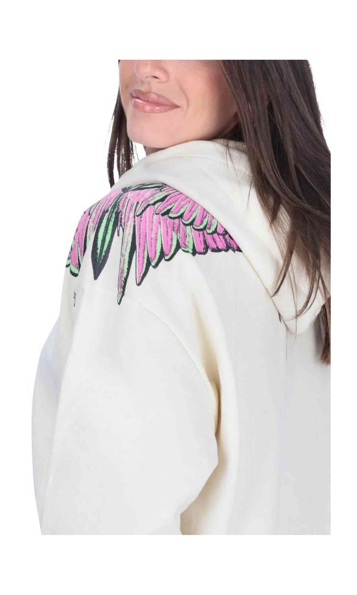 County of Milan White Cotton Hoody Glam Steals