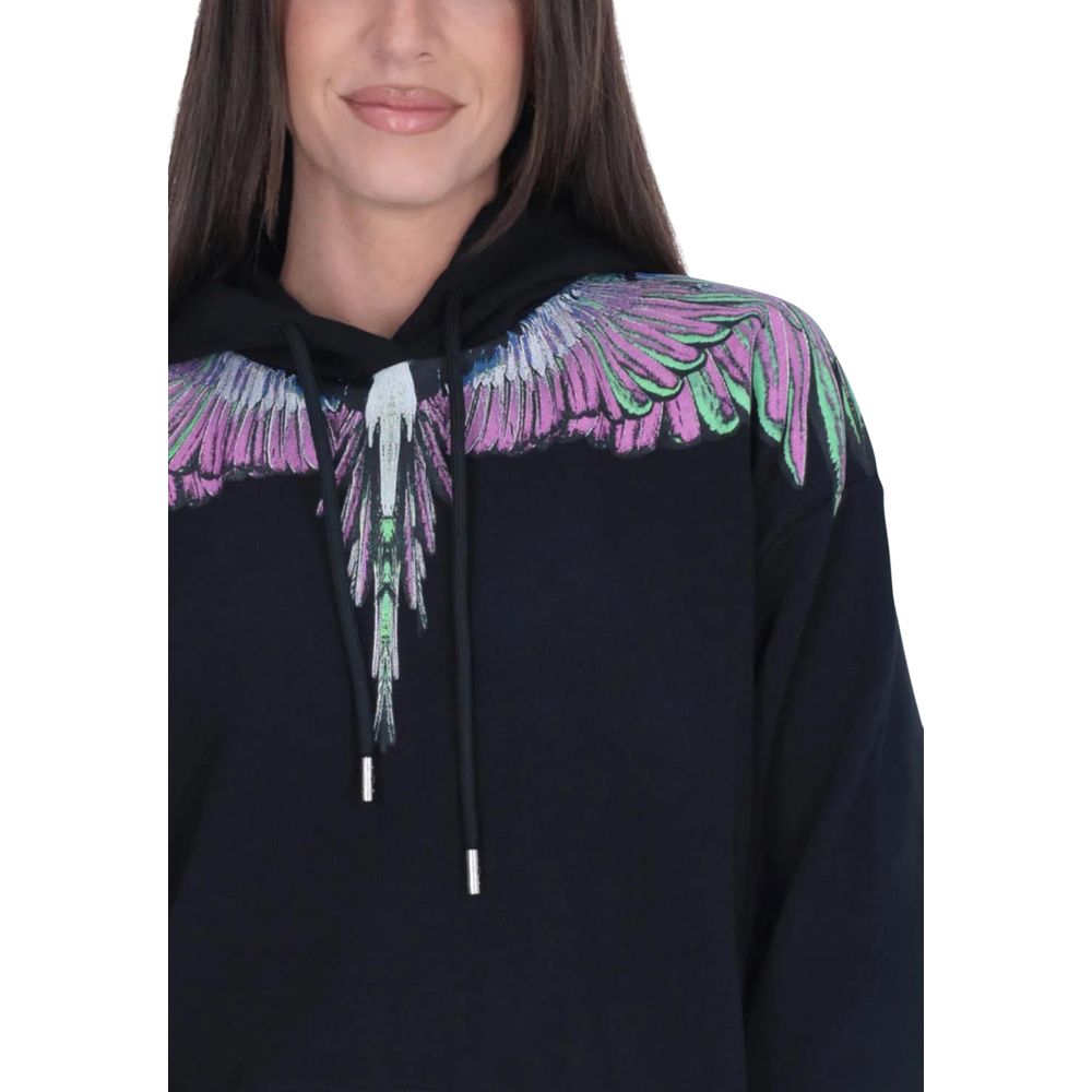 County of Milan Black Cotton Hoody Glam Steals