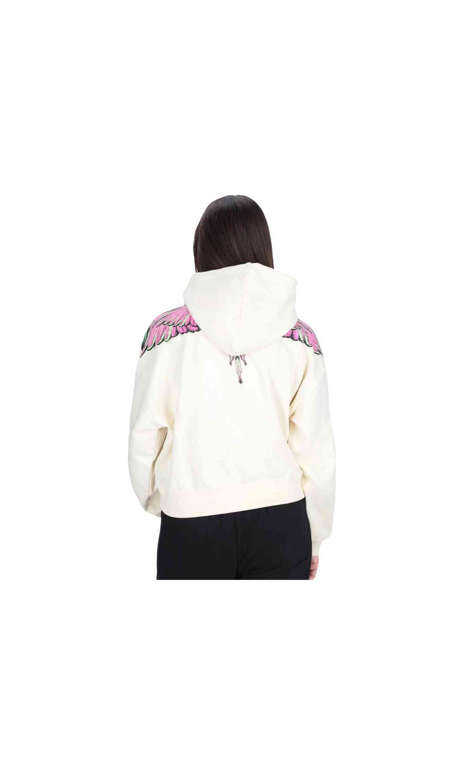 County of Milan White Cotton Hoody Glam Steals