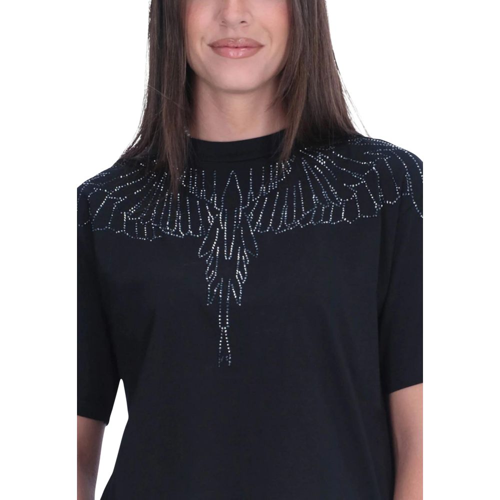 County of Milan Black Cotton T-Shirt Glam Steals