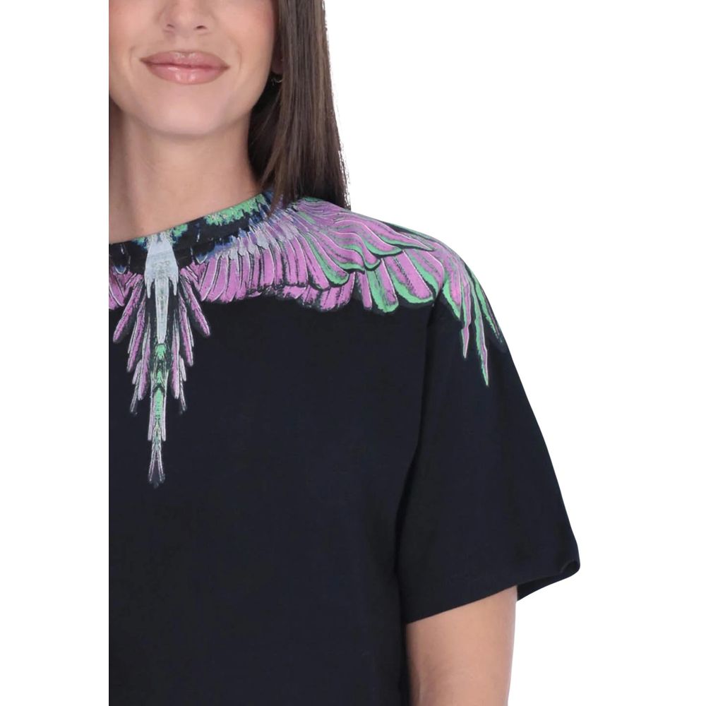 County of Milan Black Cotton T-Shirt Glam Steals