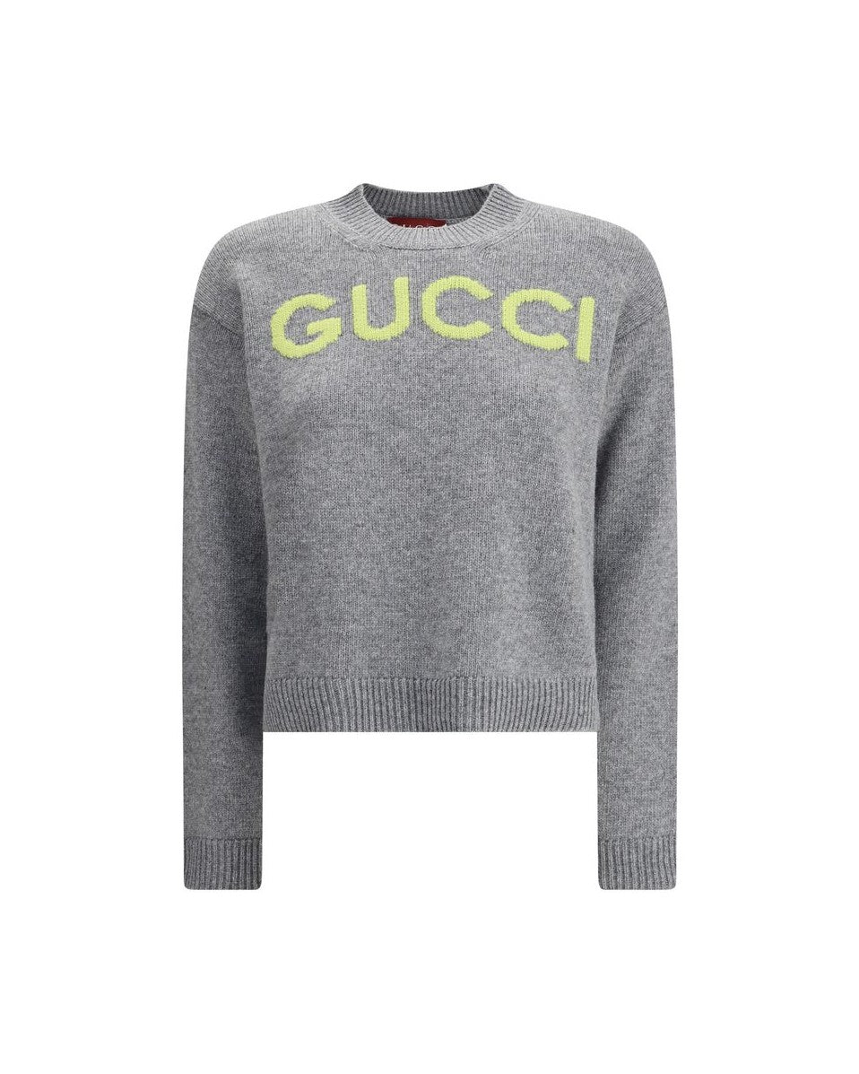 Gucci Wool Sweater with embroidered monogram
