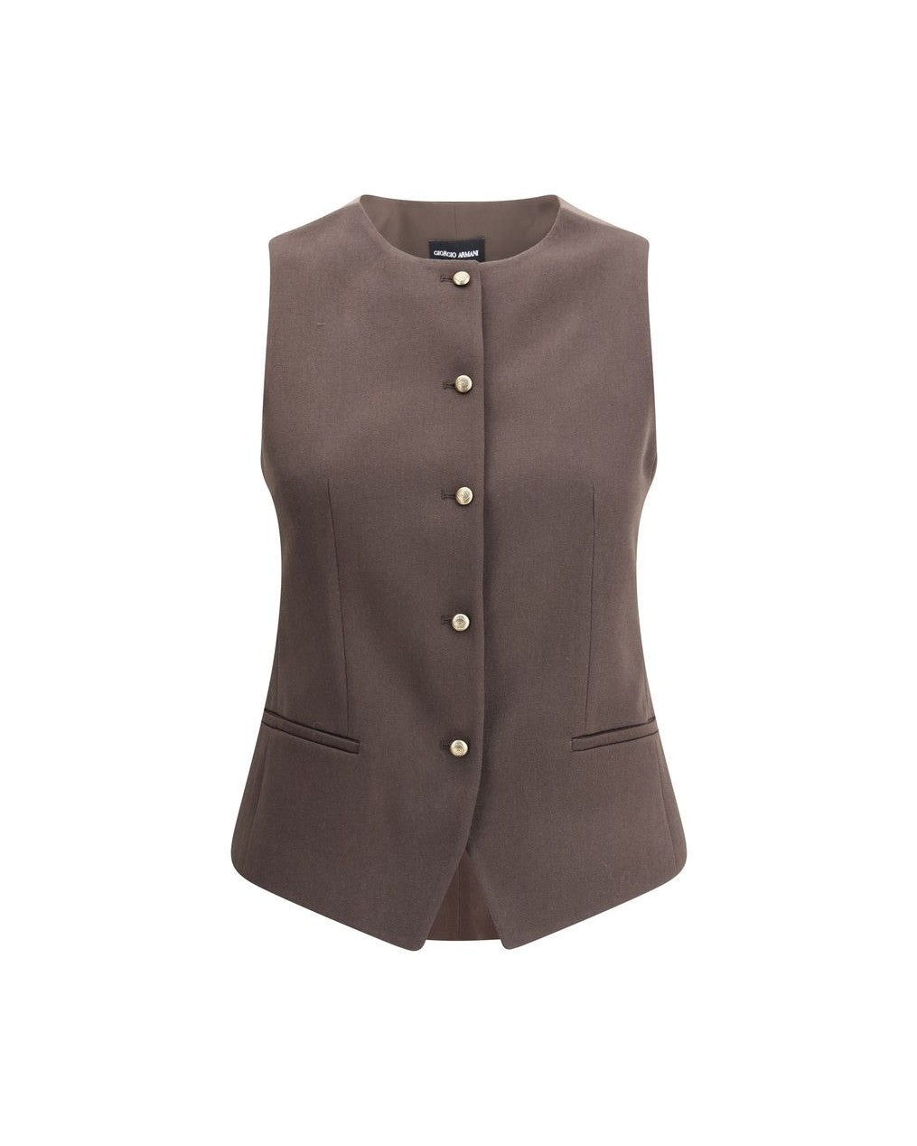 Armani Giorgio Single Breasted Hemp and Viscose Vest Glam Steals