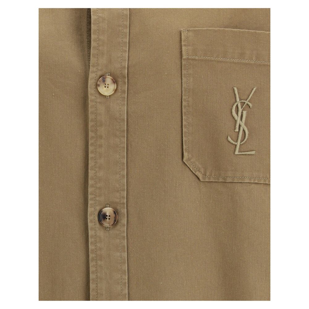 Saint Laurent Green Cotton Coat Glam Steals