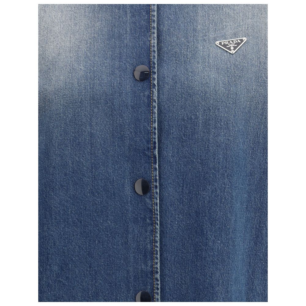 Prada Blue Cotton Denim Jacket Glam Steals