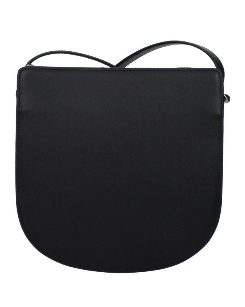 A.p.c. Black Leather Apc Crossbody Bag 