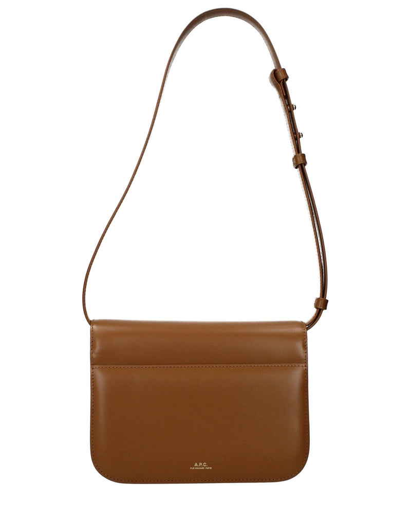 A.p.c. Brown Leather Apc Shoulder Bag 
