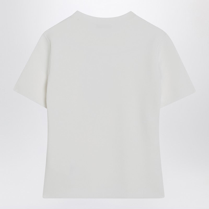 Max Mara White T-shirt in Viscose Crêpe Glam Steals