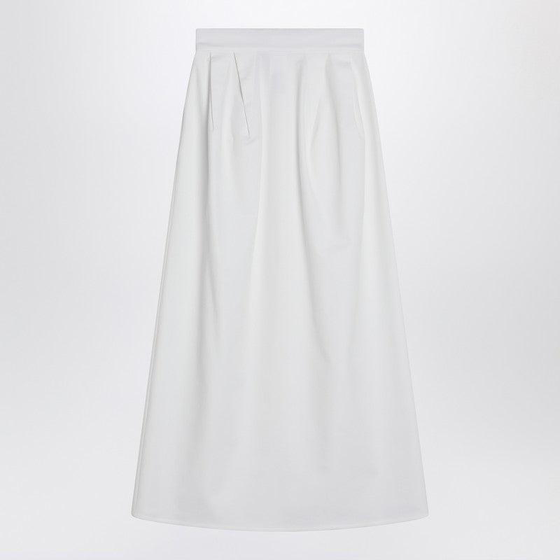 Max Mara White Gabardine Wide Skirt Glam Steals