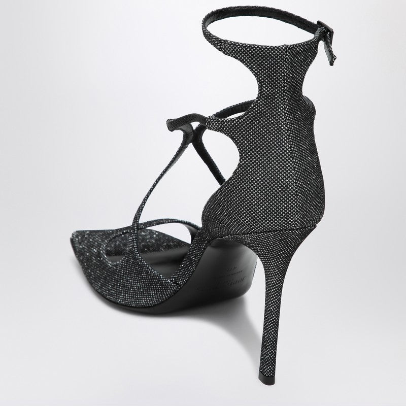 Jimmy Choo Black/silver Azia 95 Sandals Glam Steals