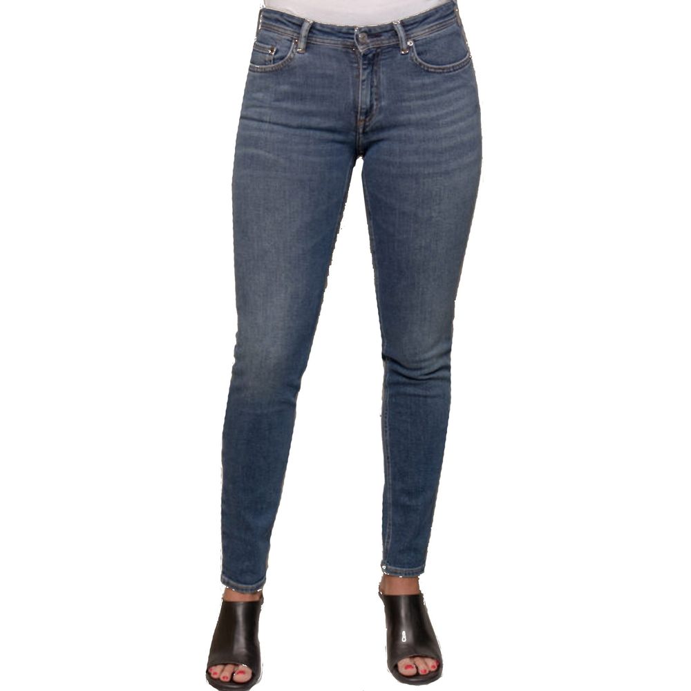 Acne Studios Blue Cotton Blå Konst Climb Mid Denim Jeans Glam Steals