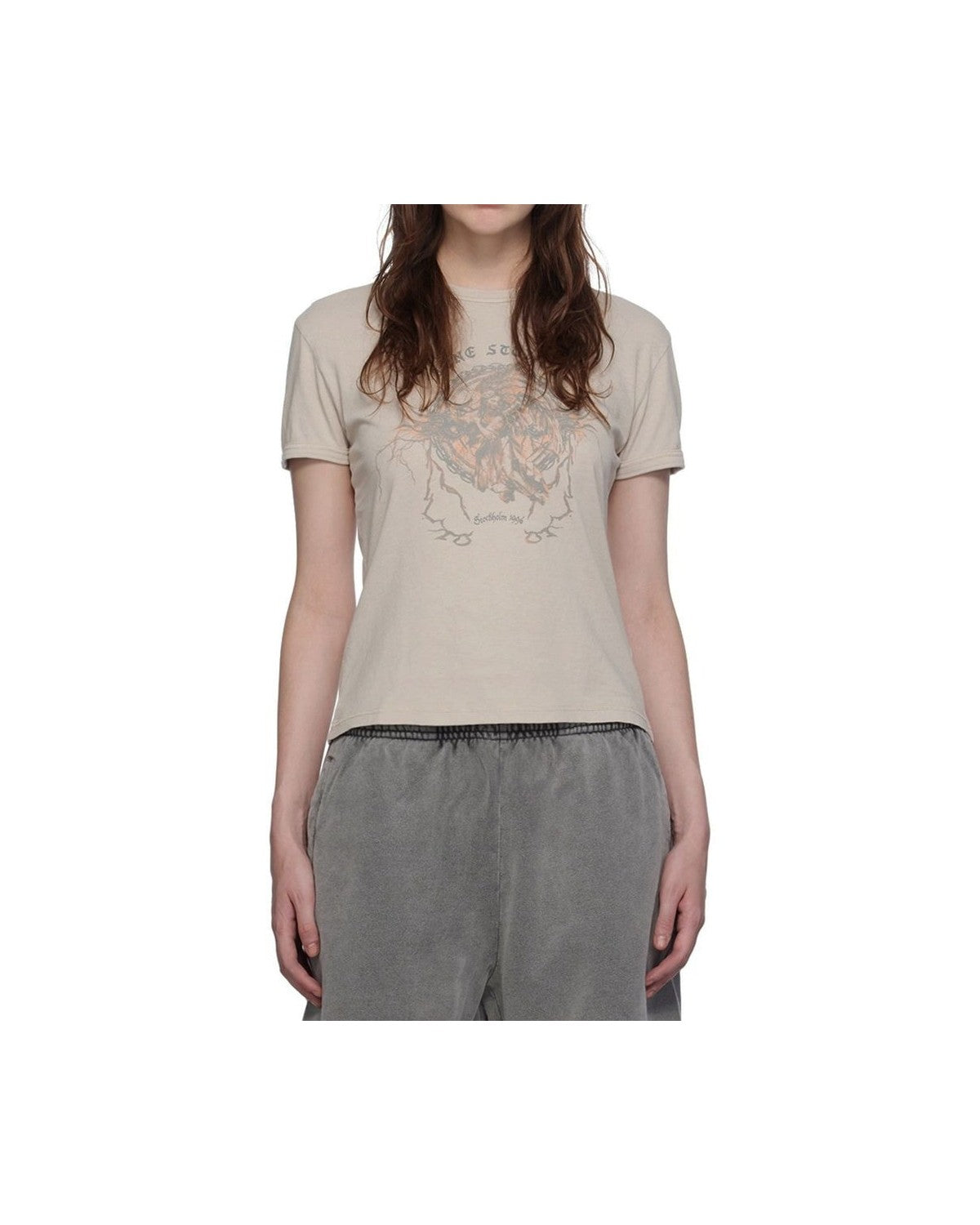 Acne Studios Gray Cotton T-shirt Glam Steals